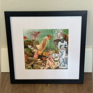 Underwater Retro Pin-Up surreal framed art 13x13